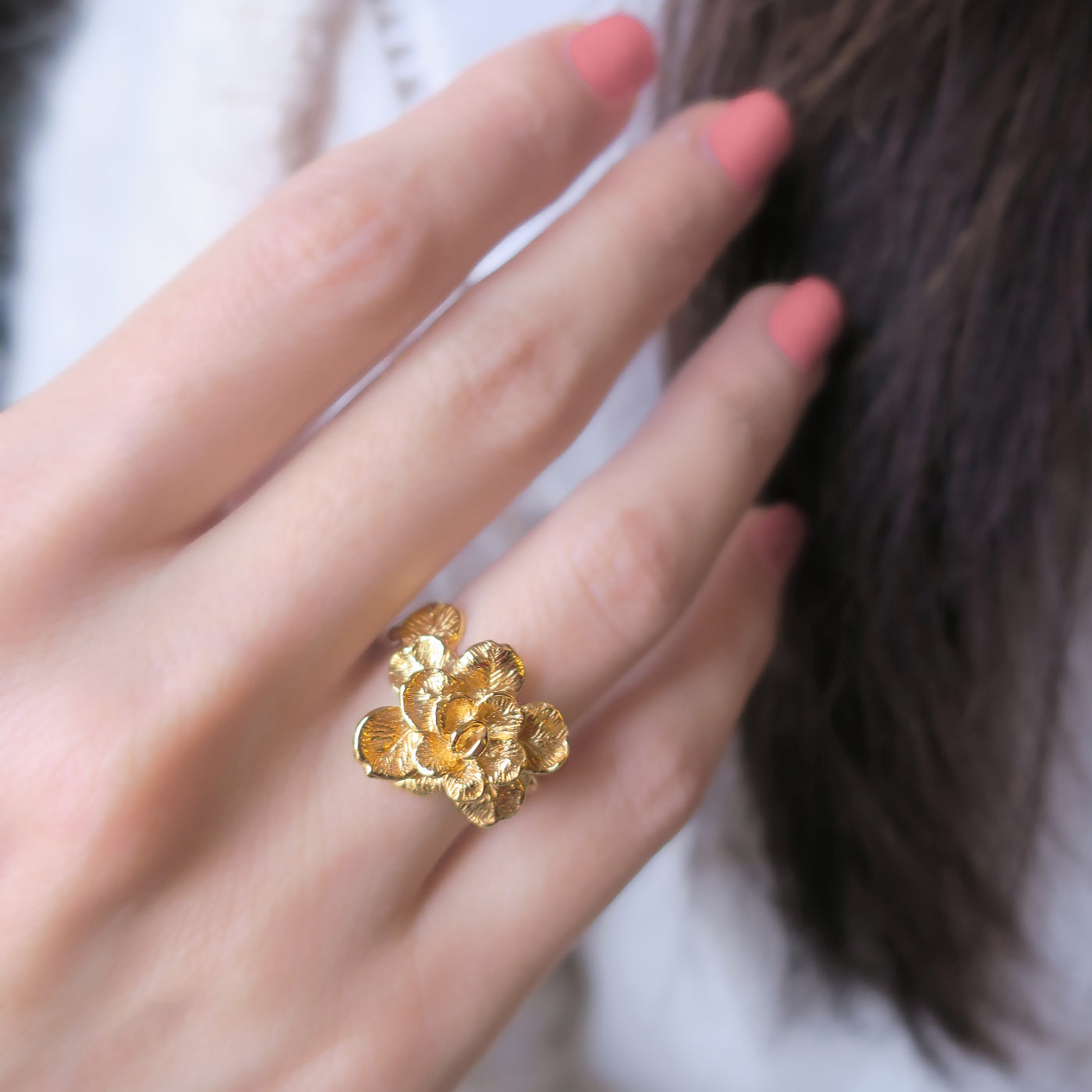 "La Vanité" Rose Ring/ gold