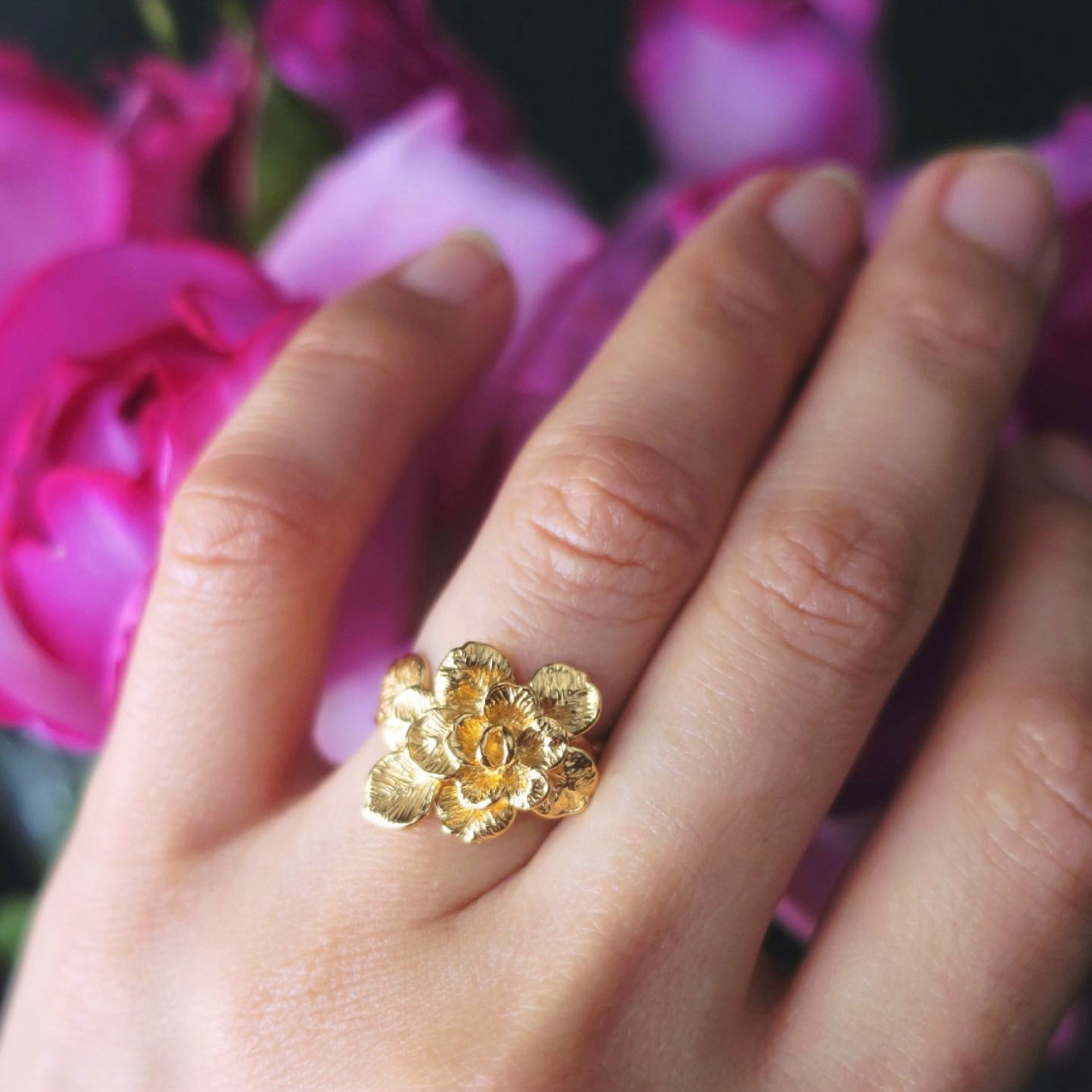 "La Vanité" Rose Ring/ gold
