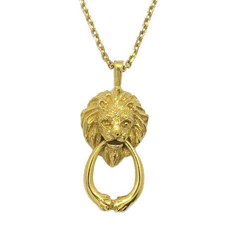 "heurtoir" lion necklace/ gold