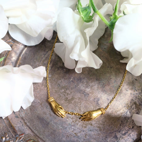 "Les mains"  necklace/ gold