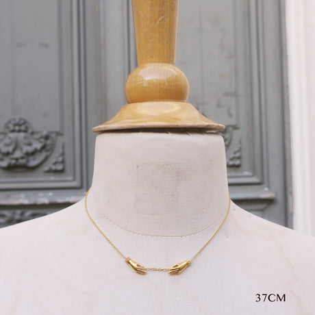 "Les mains"  necklace/ gold
