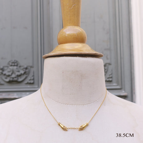 "Les mains"  necklace/ gold