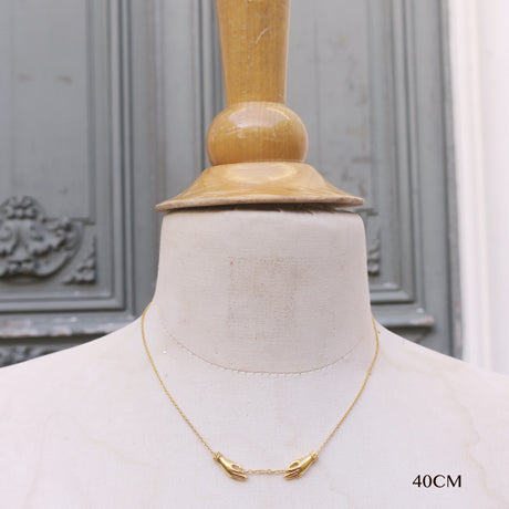 "Les mains"  necklace/ gold