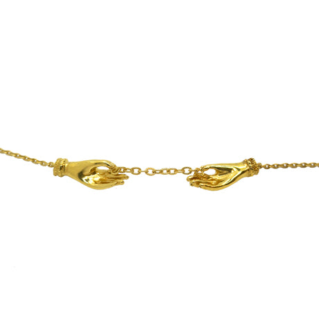 "Les mains"  necklace/ gold