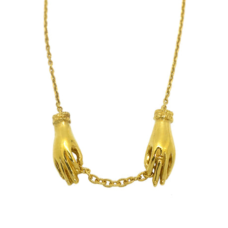 "Les mains"  necklace/ gold
