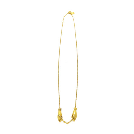 "Les mains"  necklace/ gold