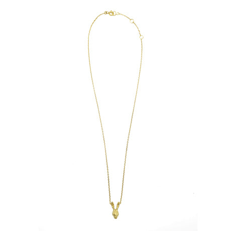 Tiny rabbit necklace/ gold