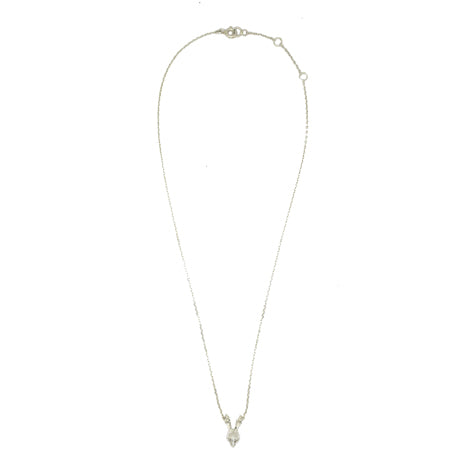 Tiny rabbit necklace/ silver