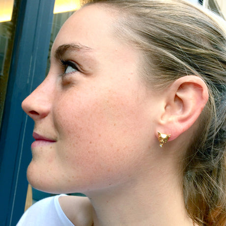 " Kennedy " cat piercings / gold