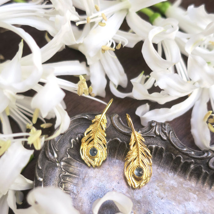 "Majestic" B.topaz piercings/ gold