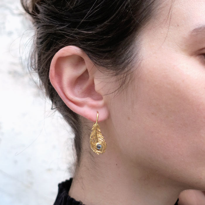 "Majestic" B.topaz piercings/ gold