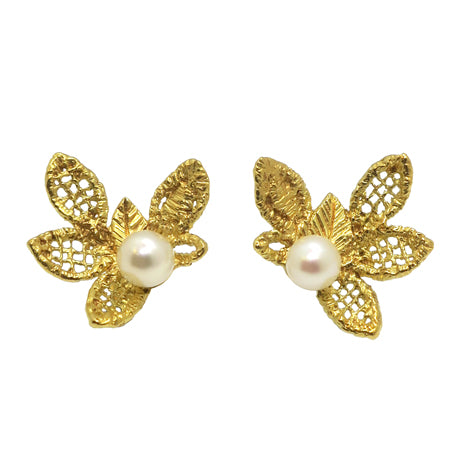 " lueur" pearl piercings/ gold