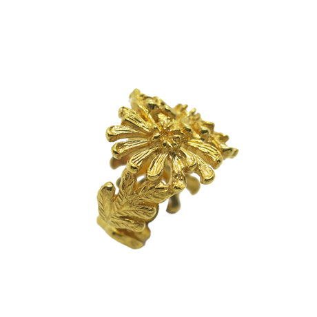 Chrysanthemums ring / gold