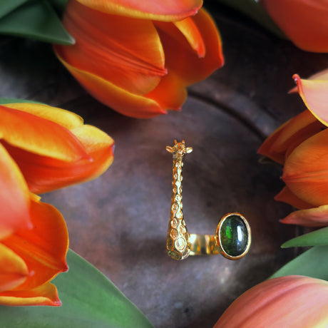 Giraffe Ring – G.Tourmaline/ gold