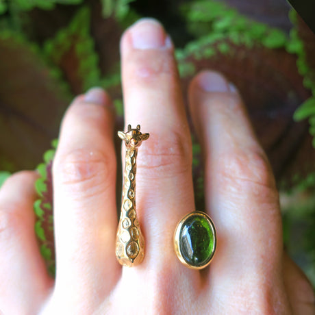 Giraffe Ring – G.Tourmaline/ gold
