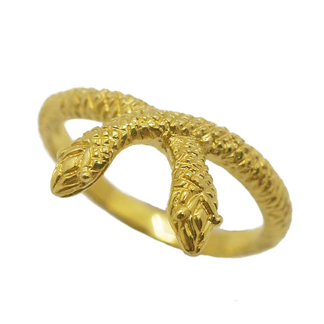 W headed sneak ring/ gold