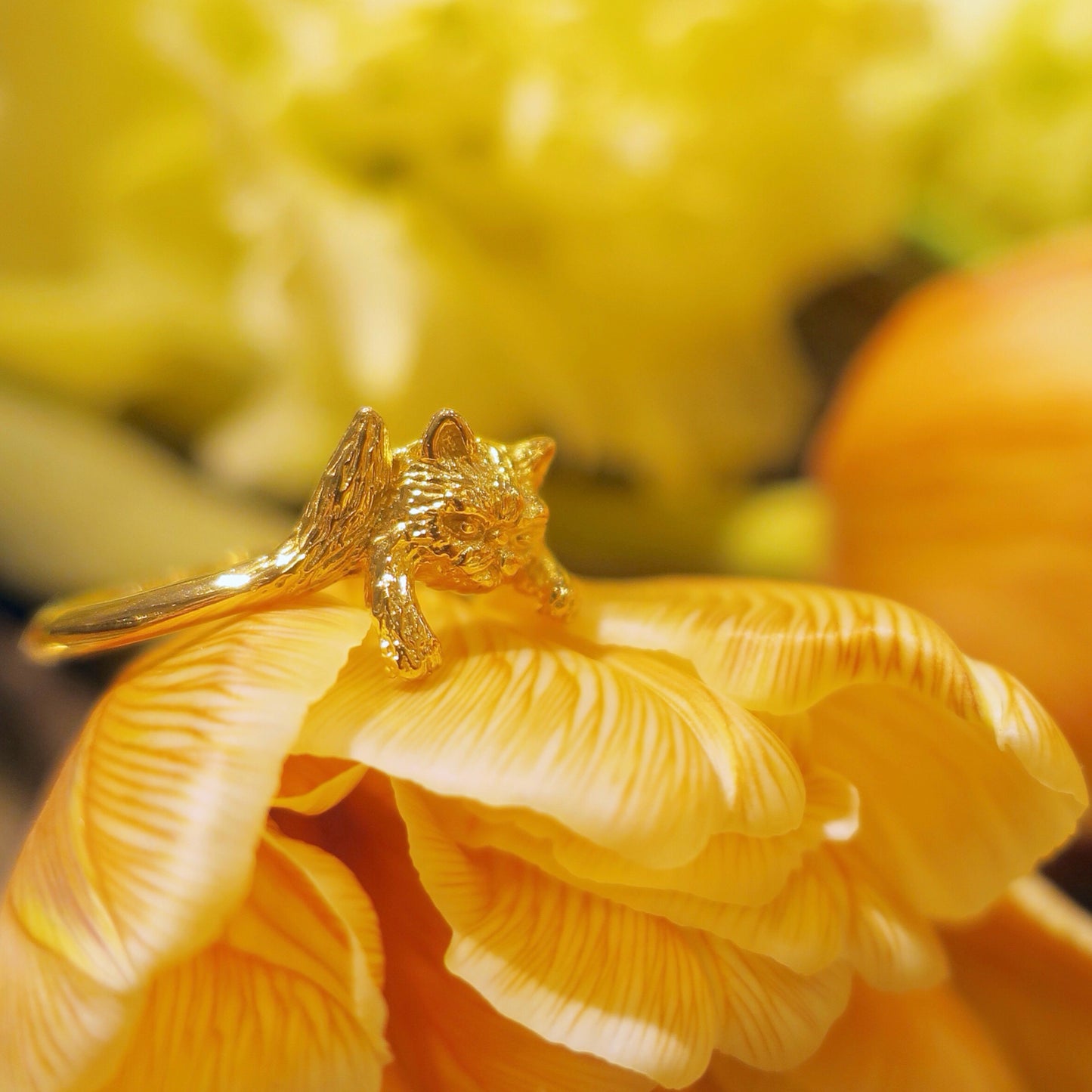 Cattiva cat ring/ gold